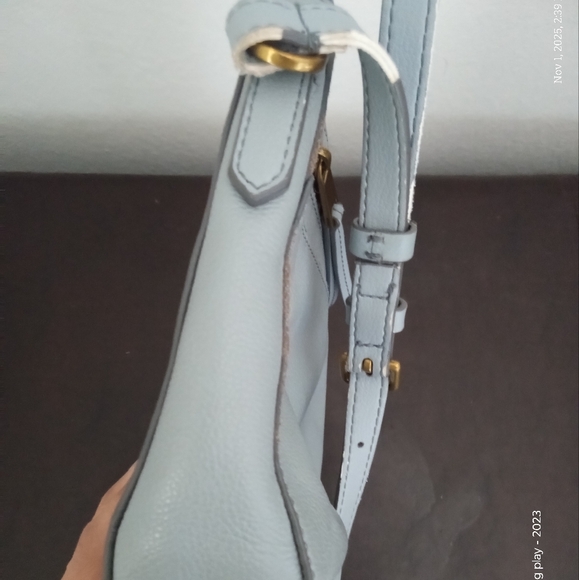 Fossil Women's Crossbody Bag Leather Vintage Blue Small - Picture 10 of 13